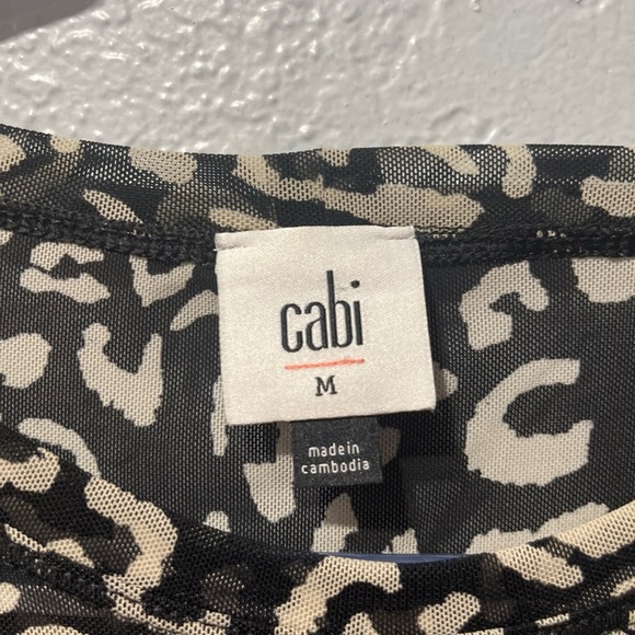 CAbi Style# 4163 Women's Sz M  Sweetheart Top Black / Tan Mesh - Picture 5 of 5